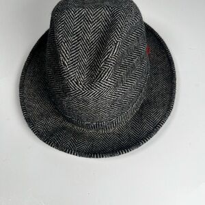 Vintage Gray Pure Wool Fedora Hat